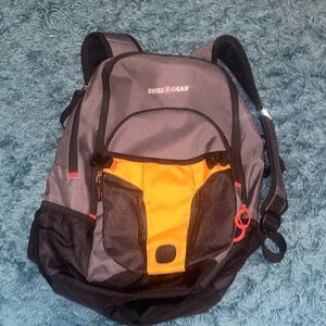 SwissGear CP157 Stash Pack Backpack – Gray/Yellow – Excellent Used Condition